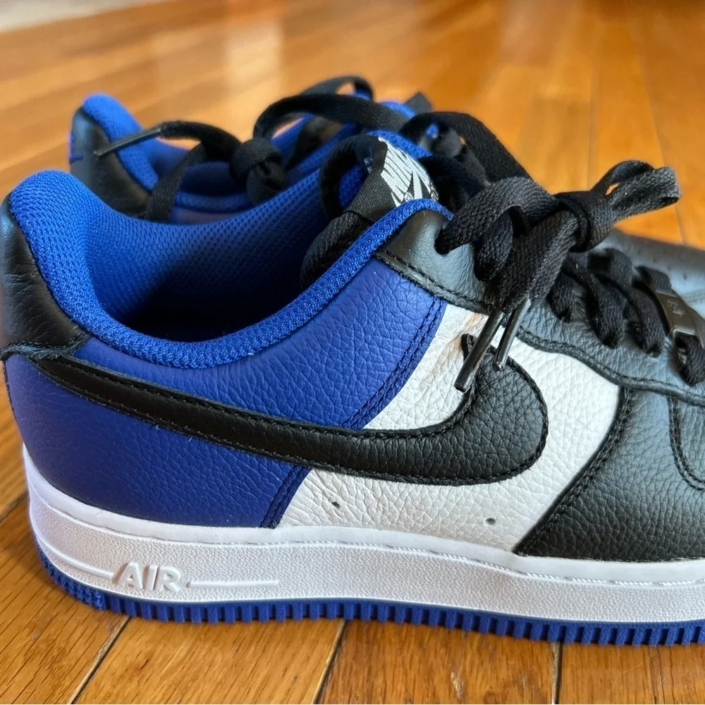 New Authentic Nike AF1 By You Air Force 1 Low Black White Blue Women’s Size 7.5
